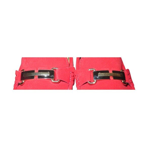 Royal Red Suede Leather Driving Loafers Moccasins size 46 or US 12